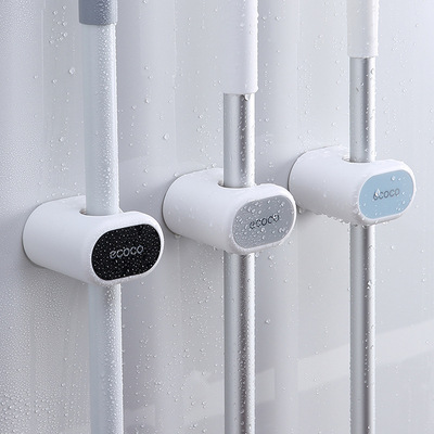 拖把夹壁挂免打孔挂扫把架子挂架强力固定粘胶挂钩卫生间墙上卡座