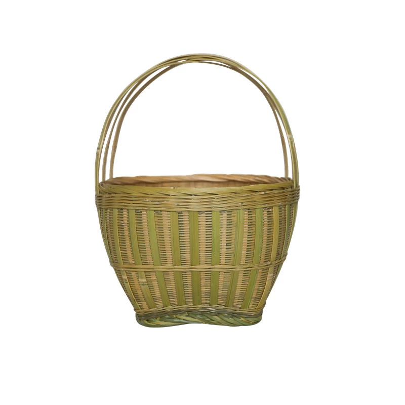 Bamboo hand-held basket, bamboo basket, rural fruit picking basket, vegetable basket, egg basket, shopping props wholesale