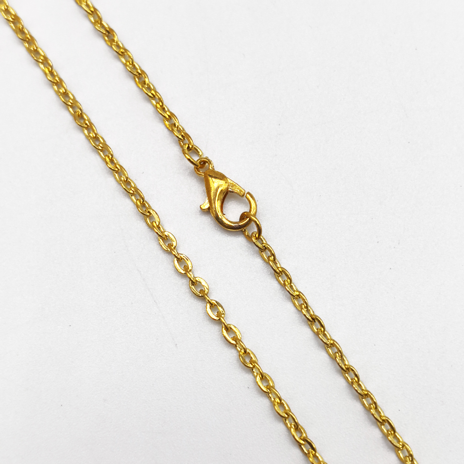 DIY cadena cruzada plana cadena de la joyería plana O Cruz bolsa de cadena adornos accesorios con la langosta hebilla de la cadena de aleación