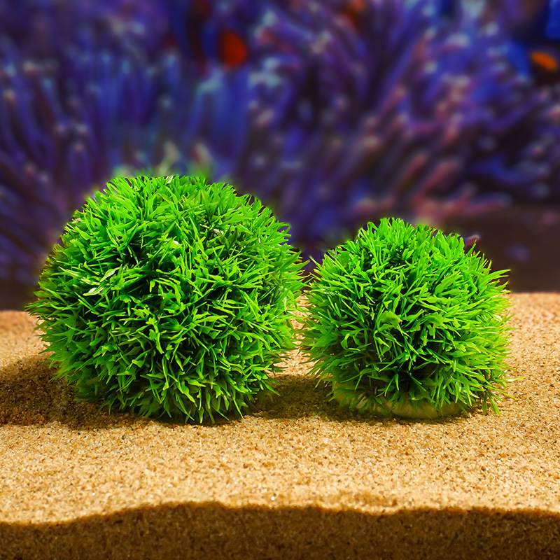Simulación de plantas acuáticas, bolas de flores, montículos de hierba, bolas de hierba, ventas directas de fábrica, nuevas peceras, paisajismo, peceras, plástico decorativo