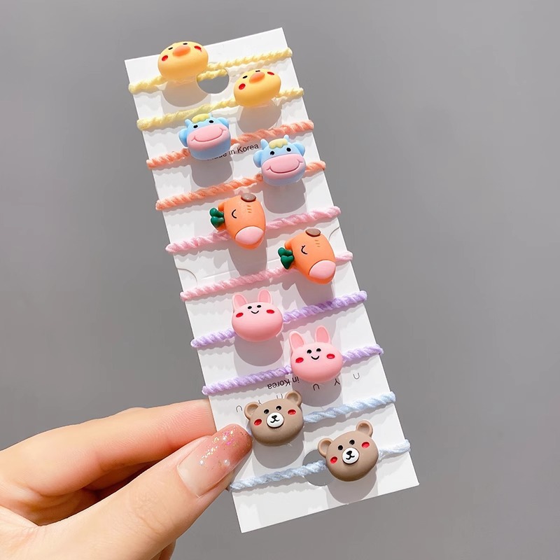 Ligas de cabello elásticas para niñas, colores de caramelo, suaves y resistentes, accesorios infantiles