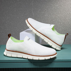 2024 New Model Slip-On Knit Casual Shoes, Cross-Border Best-Selling Men's Light and Portable Wholesale