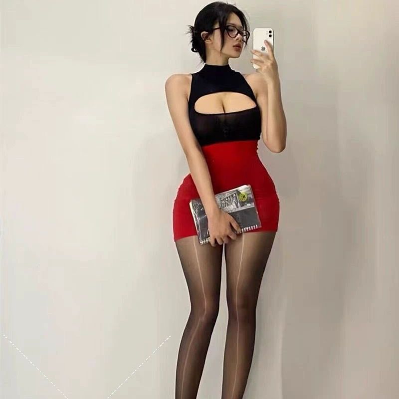 耸翘Sexy underwear, book cover, transparent set for breastfeeding, plus size, hip-accented