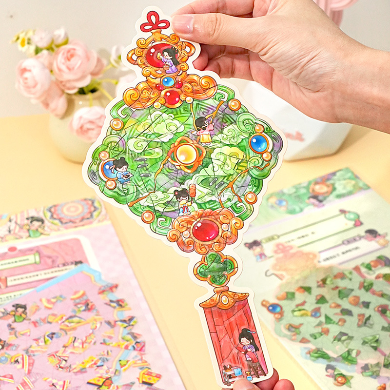 满小满旧物修复师造景贴纸大版古风3d微缩场景文物瓷器拼图贴画|undefined