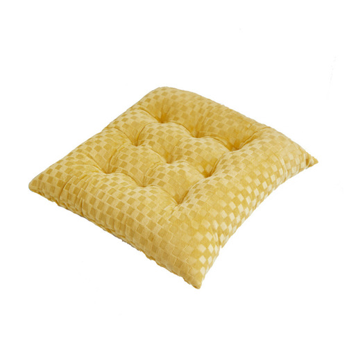 New-style pressed flower crystal velvet solid color living room chair cushion for students, home use chair with thick pad and hip protector cushion