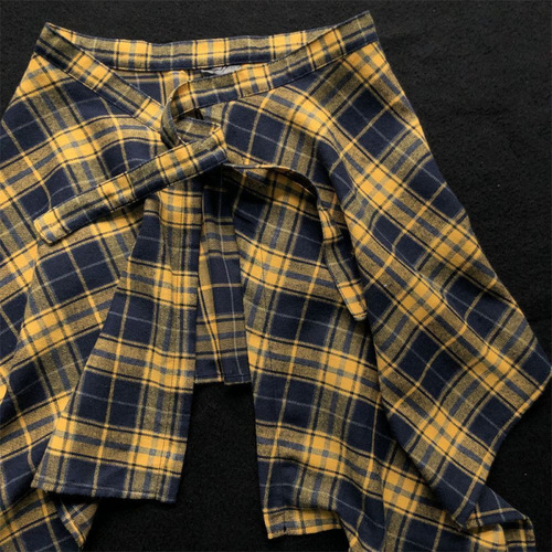 This year's popular color yellow checkered diaper cover for girls, one-piece tie waist yellow checkered hide-in-the-meat style bottom for boys