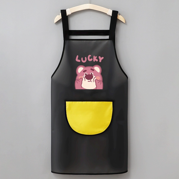 ㊫ツ↬↬↬Bear LU black PVC pocket yellow SJ606↫↫↫
