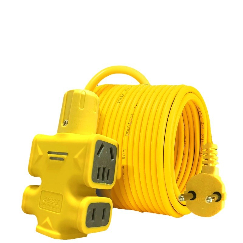 外贸欧规东南亚爆款16孔带灯电动车充电工程地拖插座拖线板接线板