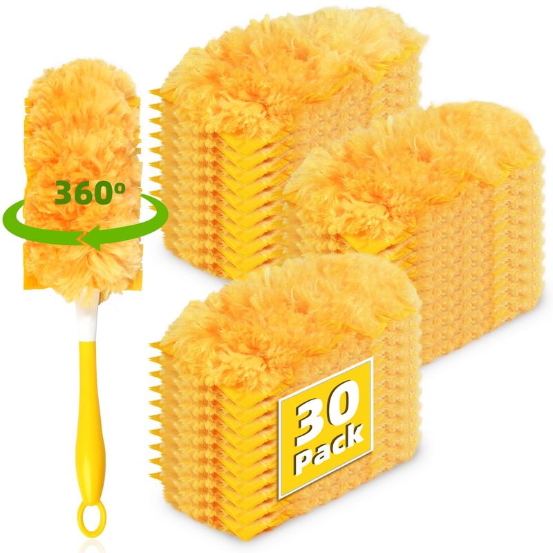亚马逊适用于Swiffer缝隙清洁手柄和替换头双面360度一次性除尘掸|undefined