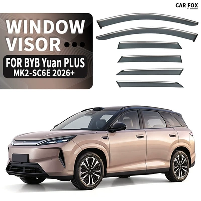 Rain shield – Rain Visor Yuan up Ev - standard-packing-without-logo-6pcsbyd-yuan-plusmk2-sc6e-2026pcwith-bright-strip-rain-shield
