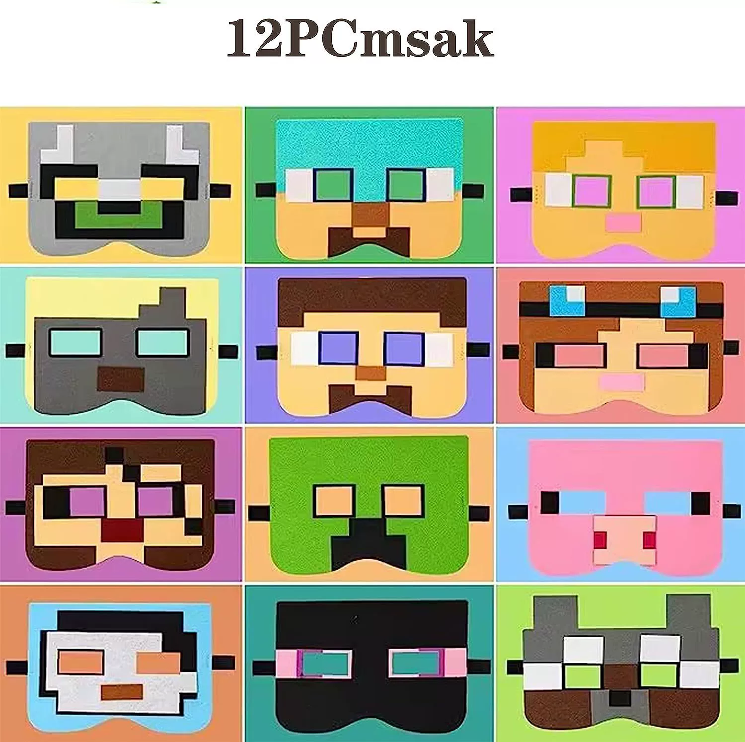 Детская маска для сна, 12 штук, хэллоуин, выпускной вечер, косплей