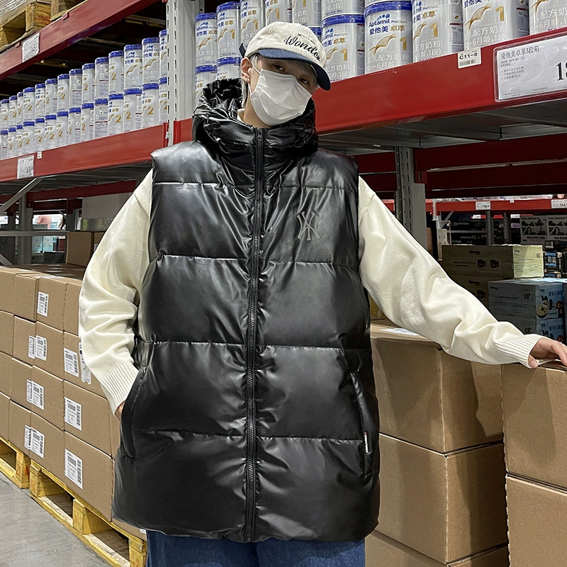 Новый мужской и женский пуховик с горячим тиснением, мужской и женский жилет без рукавов, утолщенный Универсальный верхний пуховик, модный