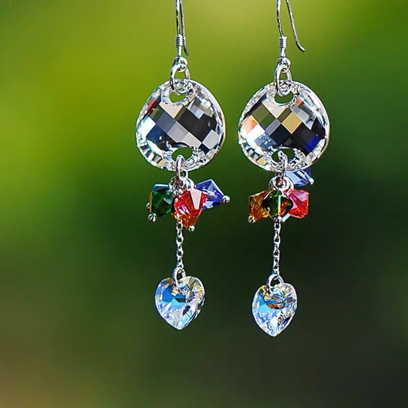 Factory Direct Supply of Imported Austrian Crystal Earrings Wholesale Long Tassel Butterfly Earrings with Various Water Drops Factory Direct Supply of Imported Austrian Crystal Earrings Wholesale Long Tassel Butterfly Earrings with Various Water Drops