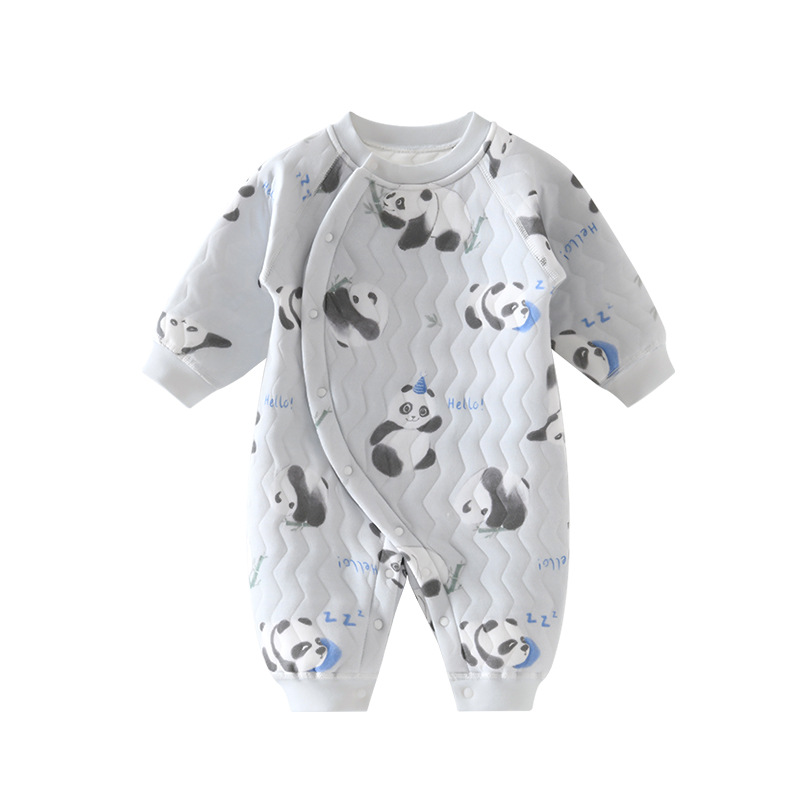 따뜻한 점프 수트 봄과 가을  이불 옷 속옷 소년 소녀  등반 옷 가을과 겨울 옷