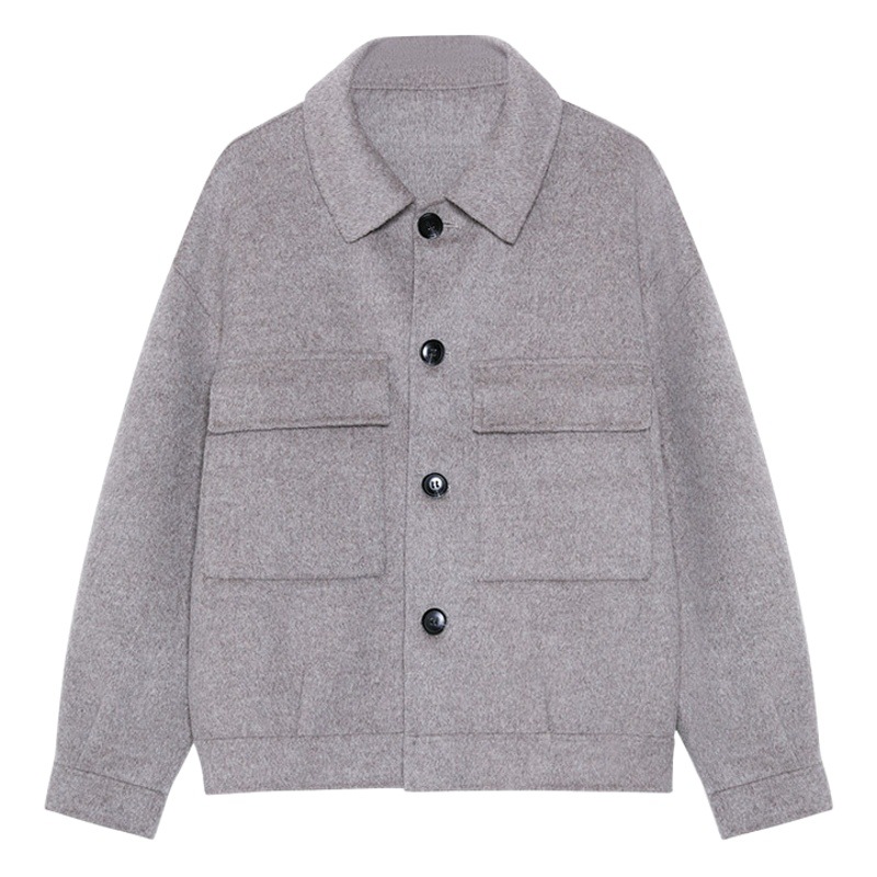 Traje de hombre solapa lana chaqueta de lana de doble cara 2023 nuevo estilo Chanel abrigo Otoño e Invierno de alto grado a juego guapo