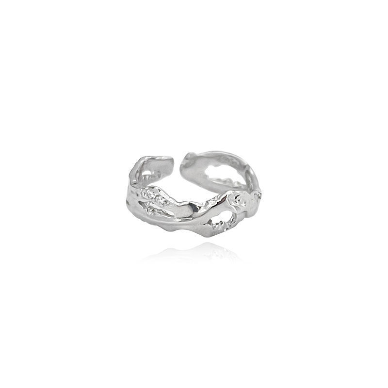 Vintage Silver Plated Minimalist Open Ring For Women And Men_voghion.com