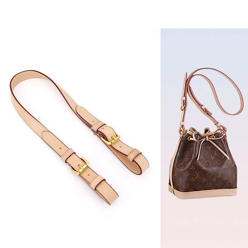 Suitable for Lv Bucket Bag Noe Bb Shoulder Strap Replacement Single Shoulder Crossbody Nm Bag with Drawstring Nano Cowhide Strap Accessories