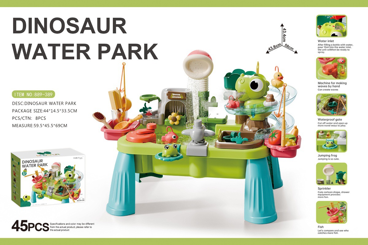 Transfronterizos niños circulación eléctrica agua lavabo diaoyutai dinosaurio spray lavabo de verduras lavabo lavabo juguetes de mesa de agua