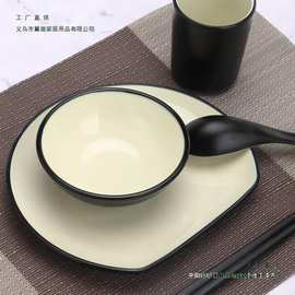 中式密胺摆台餐具碗筷碟套装创意火锅四件套烧烤酒店饭店餐厅商用