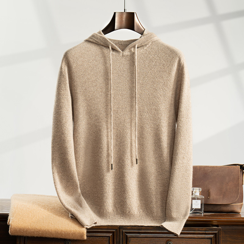 2024 New Autumn and Winter Men's Casual Hooded Cashmere Sweater Loose Bottoming Sweater Korean Style Pure Color Warm Pullover Sweater 2024 New Autumn and Winter Men's Casual Hooded Cashmere Sweater Loose Bottoming Sweater Korean Style Pure Color Warm Pullover Sweater