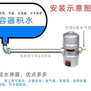 Power-free air compressor air tank drain valve PA-68 float ball mechanical EPS-168 automatic drain HDR378