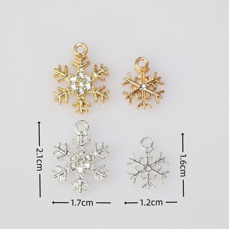 New Style Diamond Snowflake Pendant Earrings DIY Mobile Phone Pendant Alloy Electroplating Diamond Jewelry Accessories Factory Direct Sale New Style Diamond Snowflake Pendant Earrings DIY Mobile Phone Pendant Alloy Electroplating Diamond Jewelry Accessories Factory Direct Sale