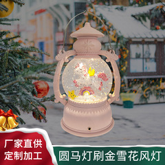 クリエイティブユニコーンクリスタルボールオルゴールオーナメントカルーセルクリスマスオーナメントウィンドウ装飾風ランプオルゴール