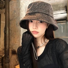 東大門ヒョウ柄バケットハット レディース 春夏 日よけ 小顔効果 日焼け防止 フィッシャーマンハット 短いつば 平らな帽子 大人用