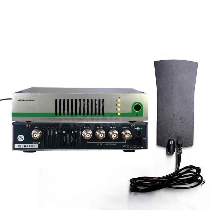 Combinador de Antena para Monitoreo AC3 4 Canales Activo para Escenario