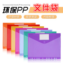 亚马逊热销 11孔A4粘扣文件袋18丝 多色资料收纳PP文件袋厂家批发