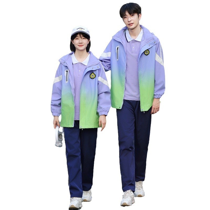 학급 의류 고교생 한국판 헐렁한 코트 대학 스타일 폭행 의류 교복 초등학교 중학생 스포츠 미팅 3 인조 세트