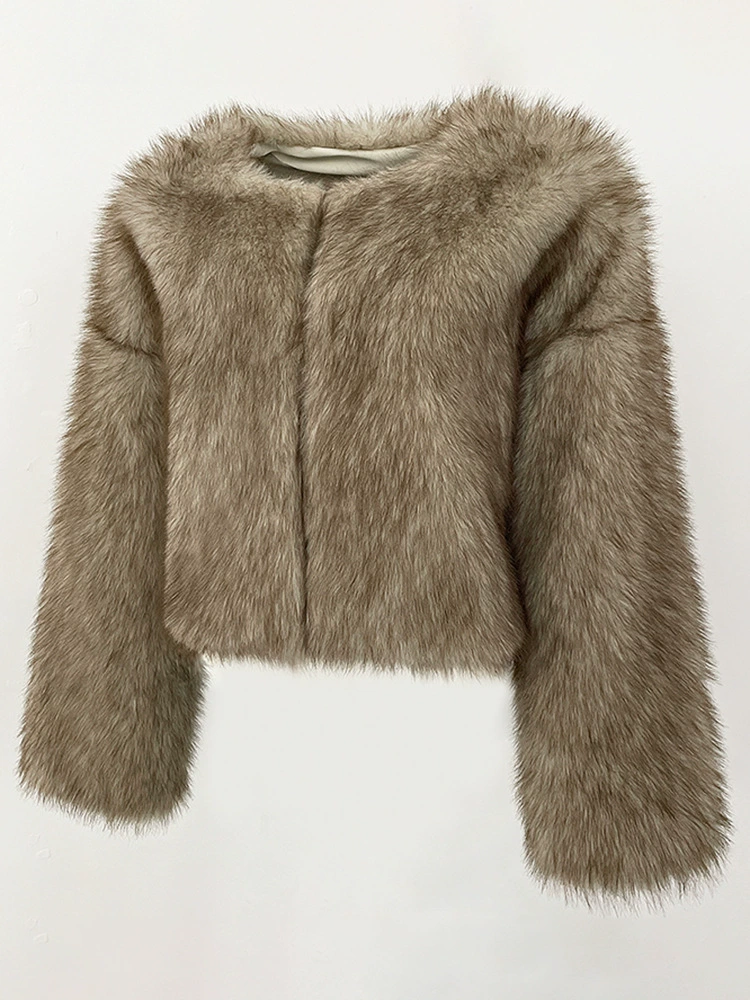 Яркая продающаяся на AliExpress искусственный мех экологически чистый шорт casual европейский и американский уличный имитация лисьего меха женская одежда
