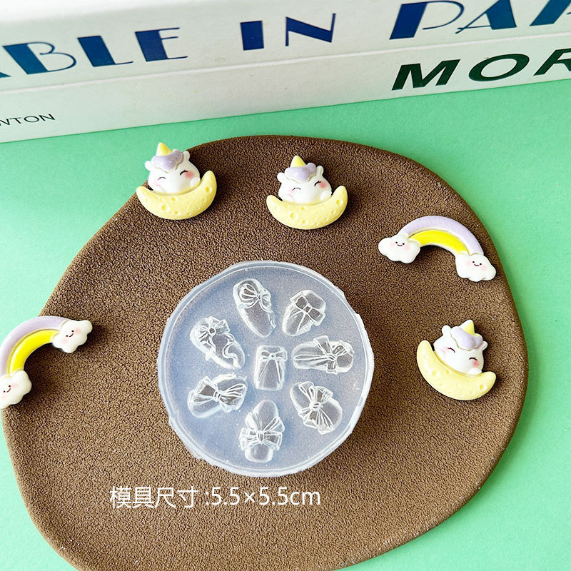 Molde de manicura amor arco en relieve flor ornamentos molde abrasivo alta permeabilidad estereoscópica DIY decoración molde de silicona