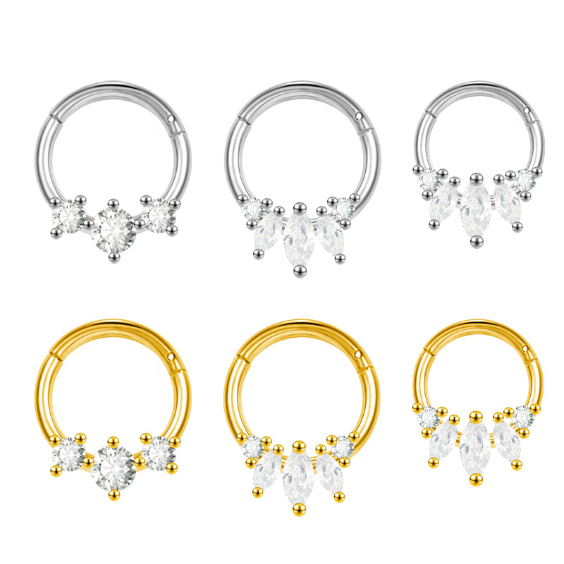 Labret piercing jewelry detail image
