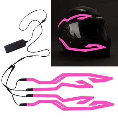 Cold light sheet Helmet Strip Light-emitting Strip EL Cold - one-to-four-helmet-strips-pink