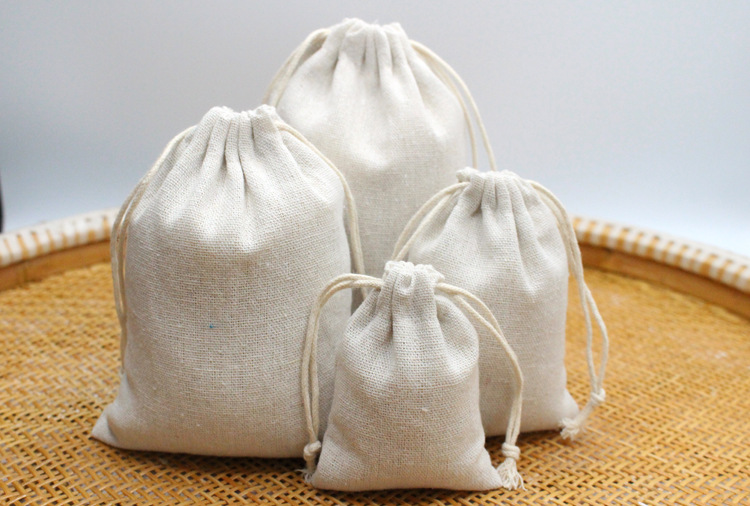 5*9棉麻束口袋饰口包装袋麻布袋工厂直销