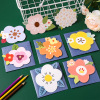 Cartoon cute postcard, cards, South Korea, flowered, wholesale