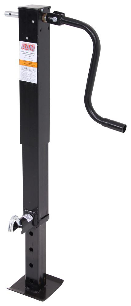 Heavy-duty 12000-pound square-tube hand-cranked trailer jack side-rocking flat support foot saloon car outrigger card modification