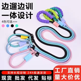 宠物用品狗狗牵引绳P绳遛狗链子可做2米3米5米中大型犬P链批发