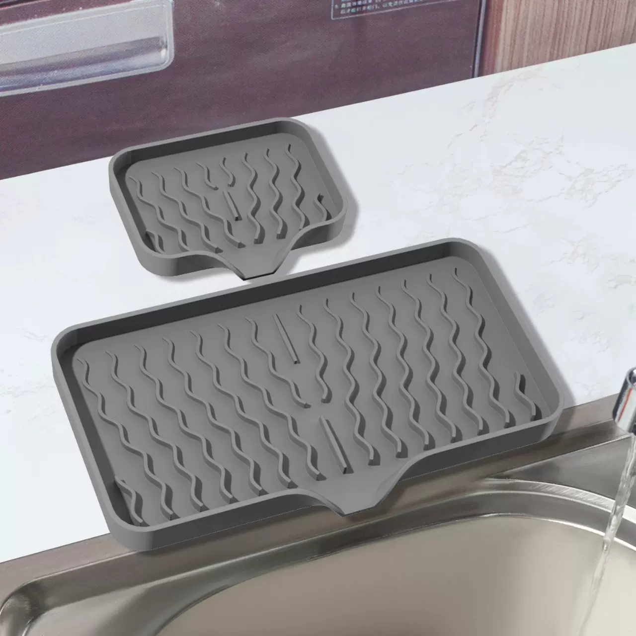 新款硅胶香皂盒浴室沥水防滑导流式肥皂架肥皂盒免打孔肥皂托水槽