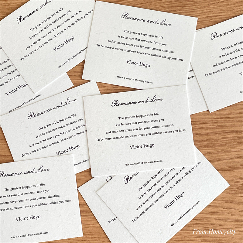 高级感英文小卡香草纸卡礼物包装装饰卡鲜花卡拍照道具ins风