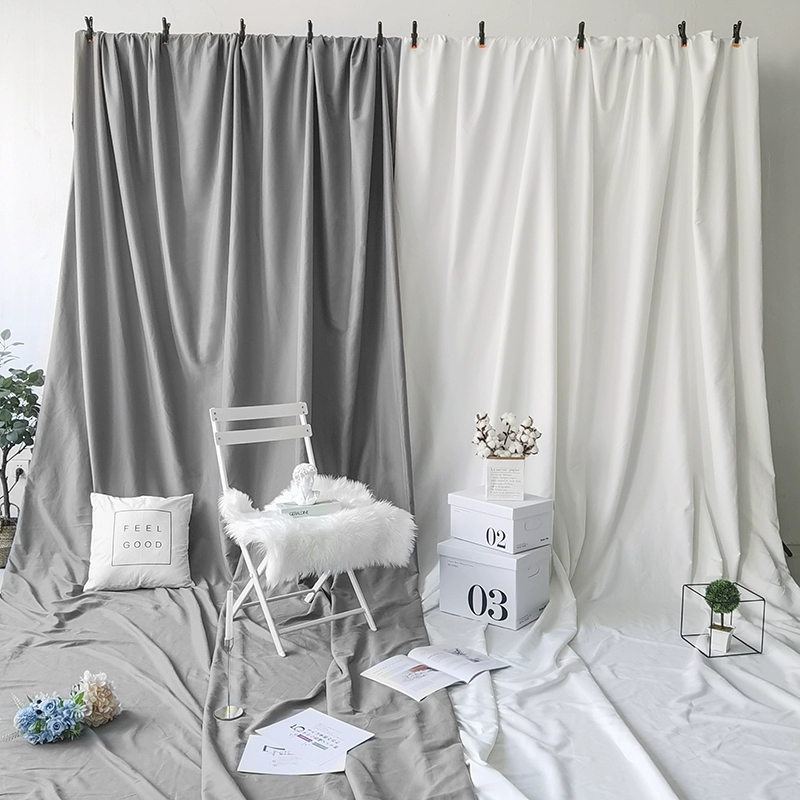 Белая фотосъемка фоновой ткани Фотография живого сплошного цвета висяная ткань для спальни украшения комнаты реквизит изобразительное искусство фон стены высоко