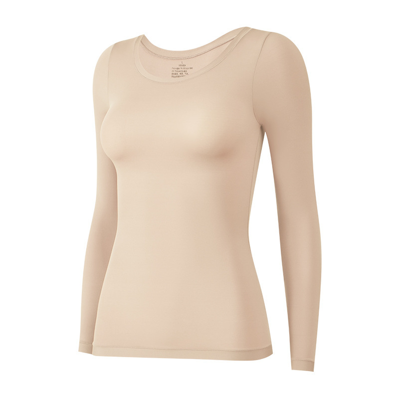 Otoño y invierno Bose debido a la ropa de belleza de la piel de la mujer sin rastro de calor invisible base delgada cuerpo delgado chaqueta ligera conjunto de pantalones