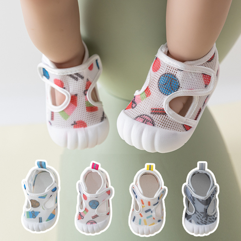 Sandalias para hombre, zapatos de verano para bebés pequeños, de 0 a 1-2 años, zapatos de malla para bebés con suela suave antideslizante, zapatos para bebés femeninos, zapatos de suela plana