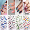 Nail stickers, fake nails, adhesive sticker contains rose for nails, 3D, flowered