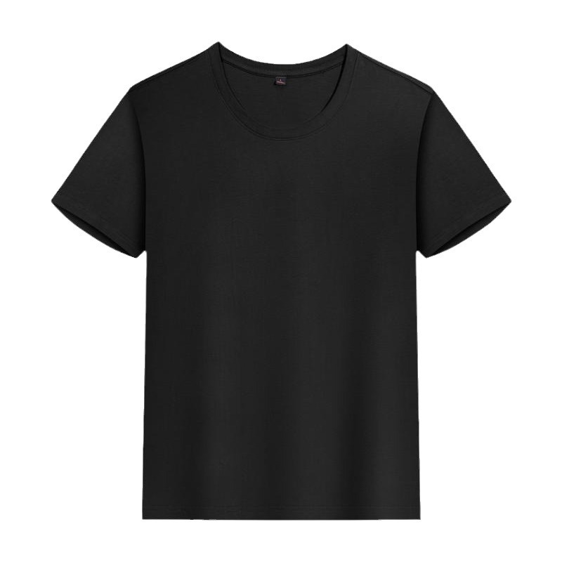 Cotton T-shirt for men and women for work with a round collar
