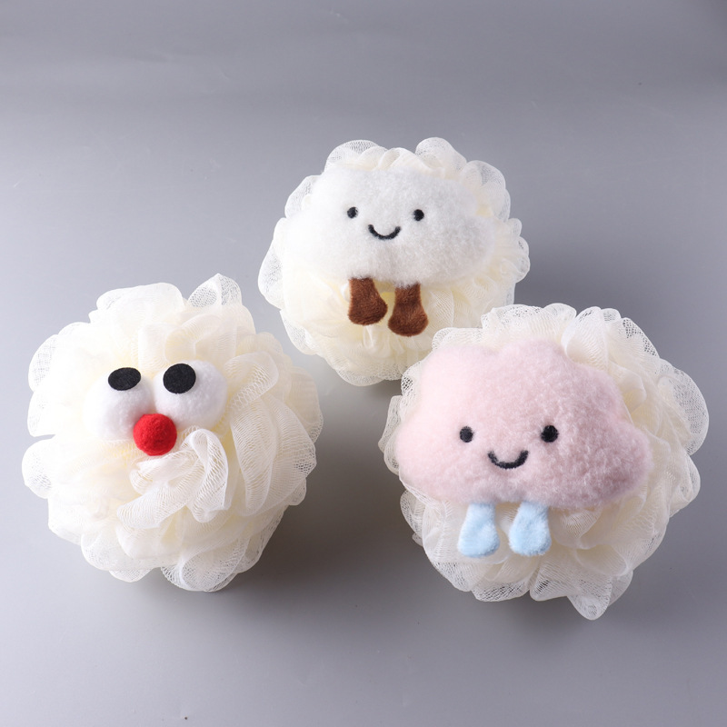 New cute cute bath ball large supermarket soft bath foaming Net Cloud cartoon bath ball Bath flower bath brush