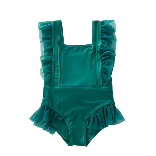 Children's swimwear 2024 new style girls' fashionable summer girls' swimsuit one-piece swimsuit quick-drying baby girl bath skirt