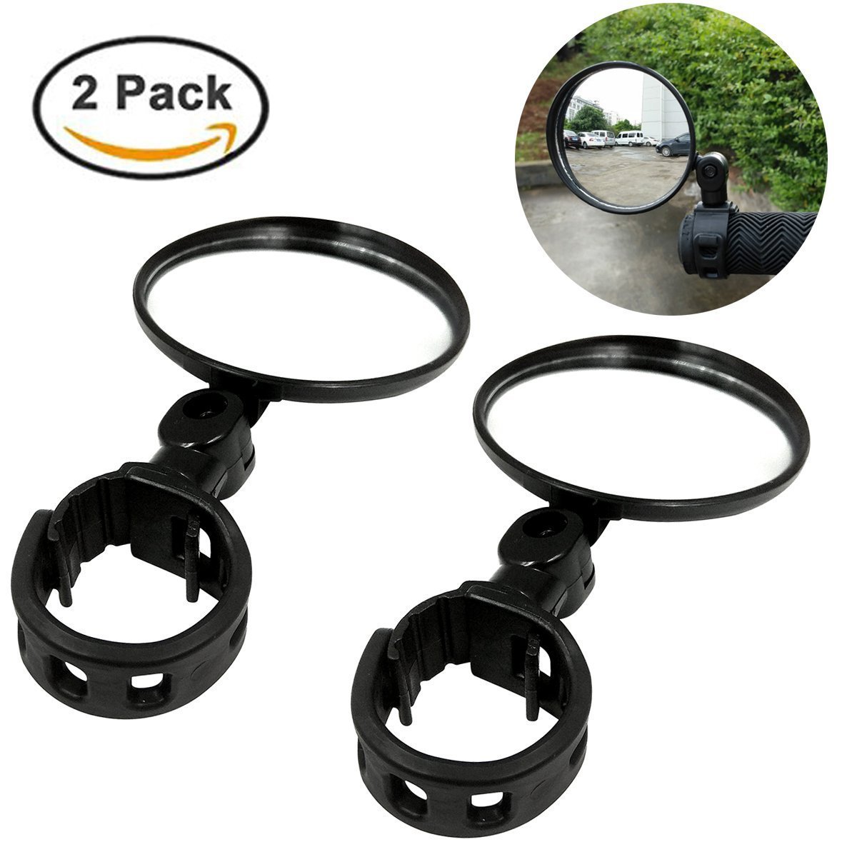 Mini bicicleta espejo retrovisor plegable espejo retrovisor bicicleta de montaña espejo convexo gran espejo retrovisor redondo