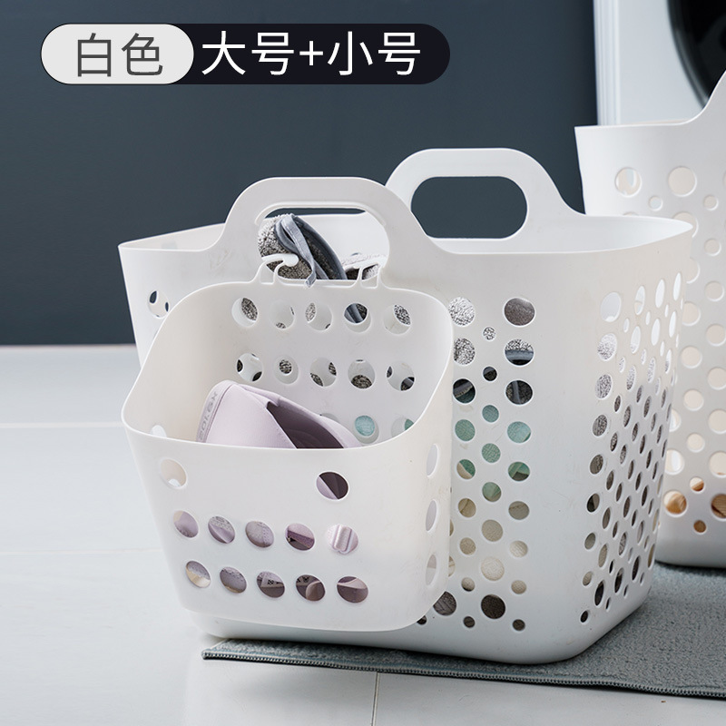 北欧の超大型折り畳み壁掛け式洗濯かご家庭用欧米洗濯かご日本式プラスチック移動壁掛け洗濯かご|undefined